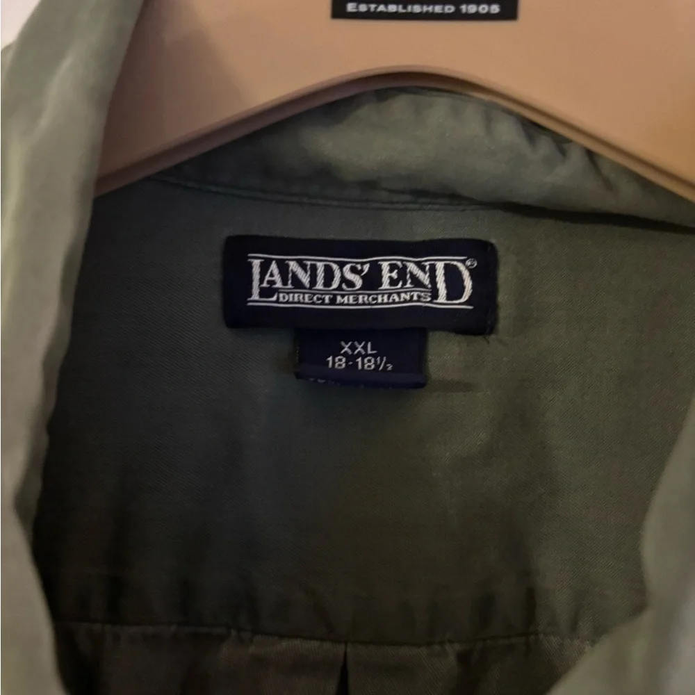 Lands' End Men's Sage Green Shirt Jacket - Picture 2 of 2